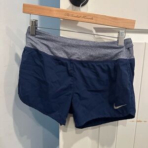 Nike Women's Navy and Gray Athletic Shorts